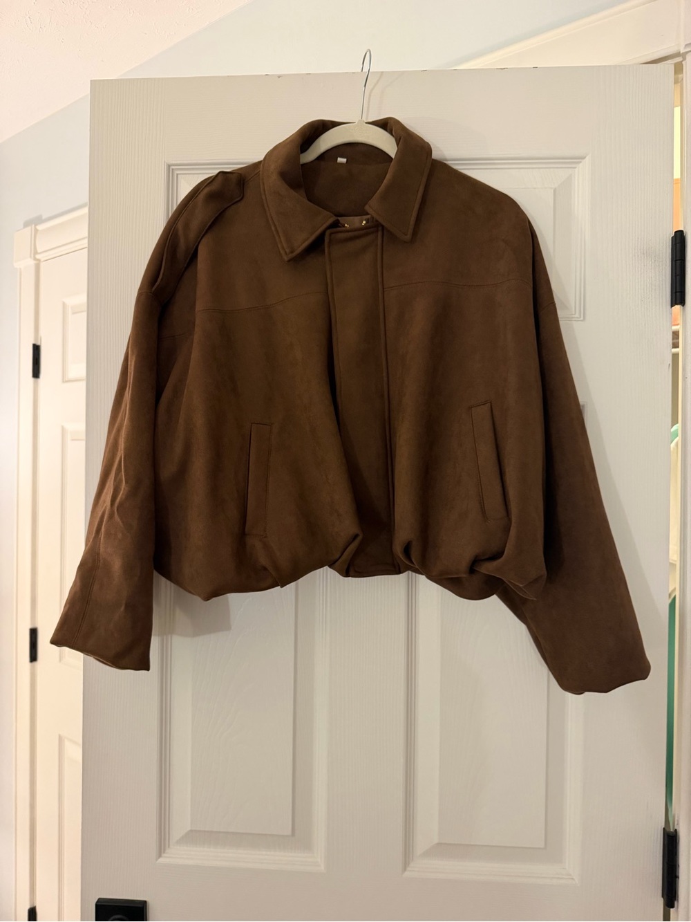 Women’s Brown Suede Cropped Jacket